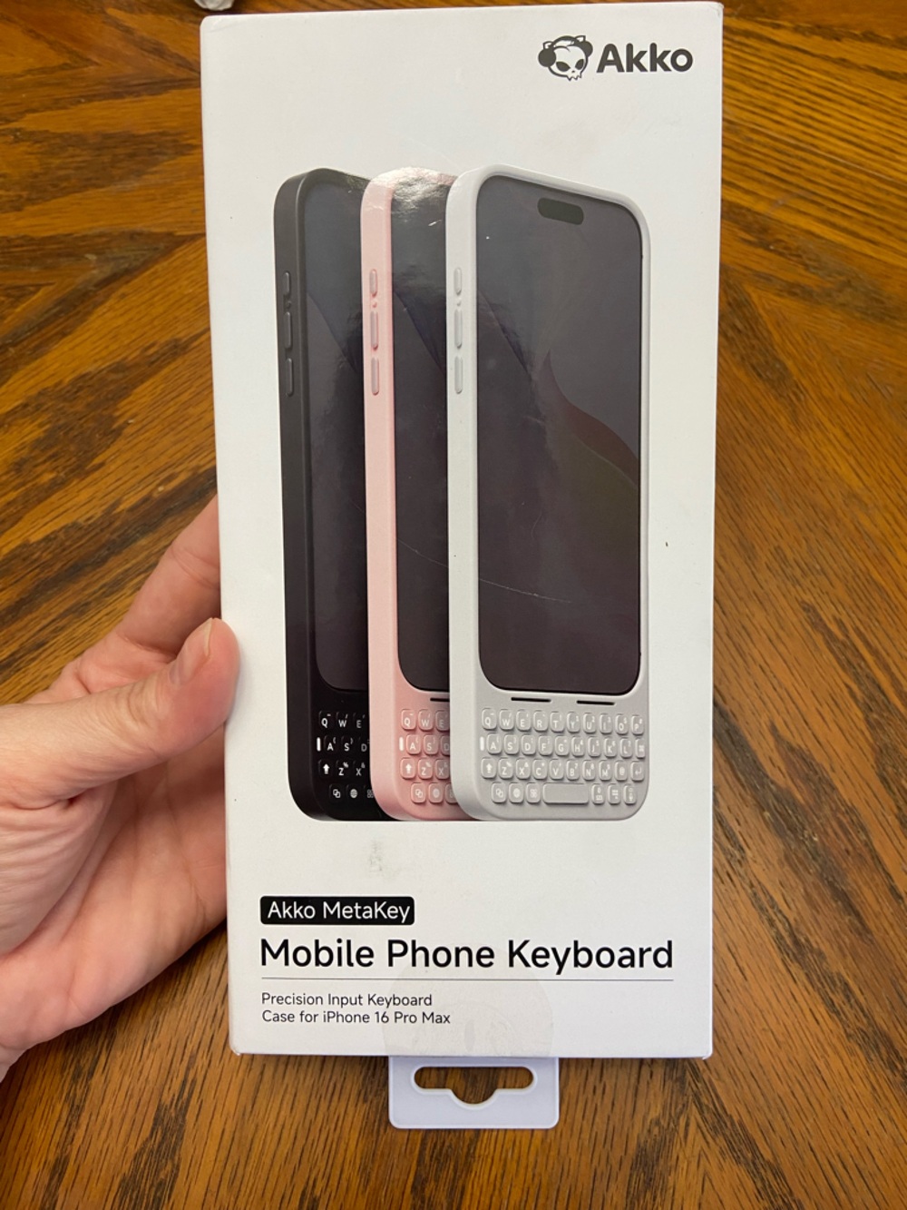 Akko black Slide-on Keyboard Case for IPhone 16 pro max